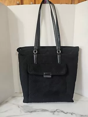 Vera Bradley Iconic Work Laptop Black Tote 17x13.  • $35