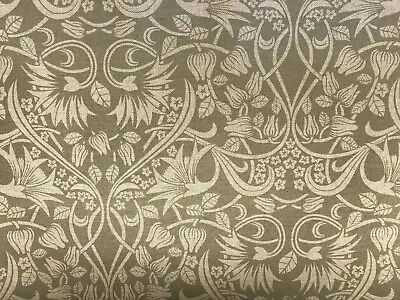 Art Nouveau Morris  FabricLinen SAGE GREY Curtain Blind Upholstery • £2.99