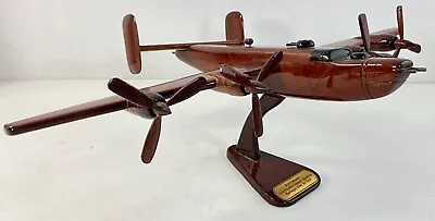 Wood Model Airplane Mahogany B-24 Liberator WWll Bomber Plane • $150