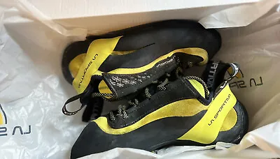 LA SPORTIVA NEW Men's Size 36.5 Miura Gym Rock Climbing Shoes Yellow Boulder • $150