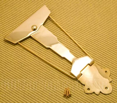 TP250G Cordier Style Tailpiece Fancy Old Jazz Archtop Guitar 50s Look Gold • $40