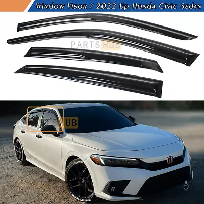 For 2022-2024 Honda Civic Sedan Mugen Style Window Visors Rain Guards Deflectors • $29.99