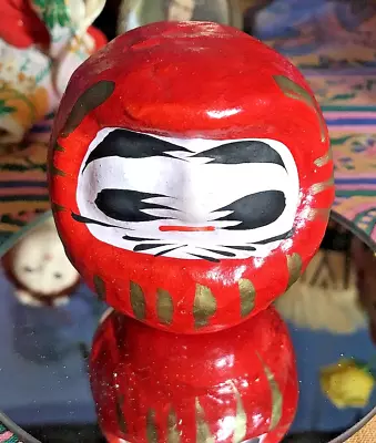 Meet Ko Vintage Paper Mache Japanese Artist Lucky Bohemian Bobble Head Vessel • $11.39