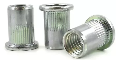 £1.16 • Buy M3 M4 M5 M6 M8 M10 Open Knurled Rivet Insert Nuts Threaded Rivnuts Steel Blind *