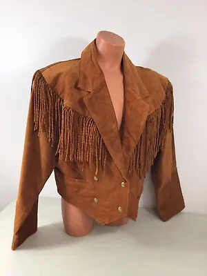 Vintage Cowboy Jacket Fringed Western Womens Medium • $50