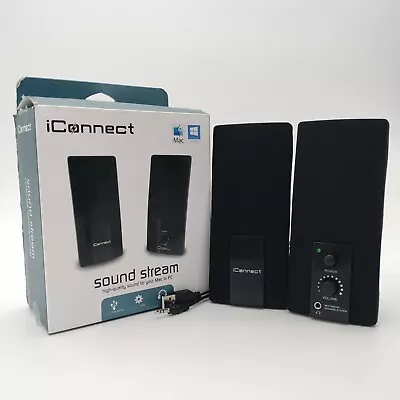 Iconnect Sound Stream Speaker System Computer Speakers Mac Or PC Black • $29.99