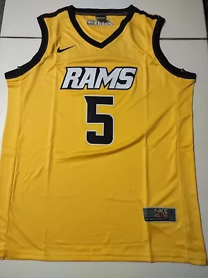 Bones Hyland #5 Gold Nike Elite VCU Rams Men's Basketball Jersey New Size XL • $69.99