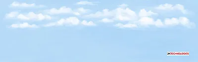 £1.99 • Buy PECO SK-19 Large Cumulus Cloud Blue Sky Background 228mm X 737mm (9 X29 ) PlusPo