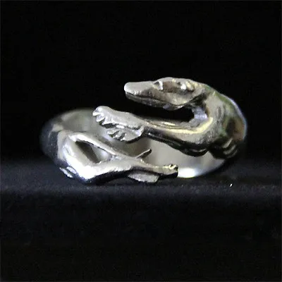 Pewter Greyhound Ring - Whippet Jewelry  • $19.95