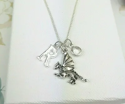 £10.50 • Buy Dragon Necklace Personalised Gift 925 Silver Chain Kids Children Jewellery 