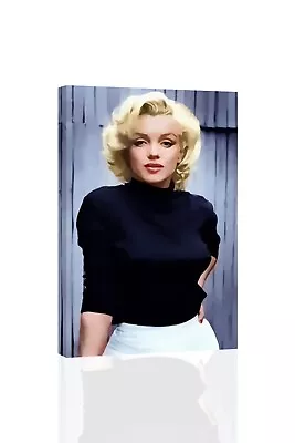 Marilyn Monroe Blue Sweater - CANVAS OR PRINT WALL ART • $29