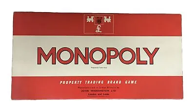 Vintage  Monopoly Board Game Original Classic Red Box. Complete  • £12.50