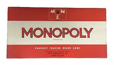 Vintage  Monopoly Board Game Original Classic Red Box. Complete  • £12.50