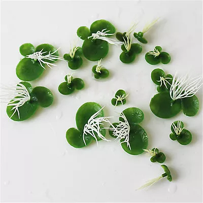 $7.29 • Buy 36pcs Mini Aquarium Simulation Floating Plants Fake Duckweed Fish Tank Decor