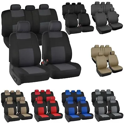 $31.99 • Buy Auto Seat Covers For Car Truck SUV Van - Universal Protectors Polyester 12 Color