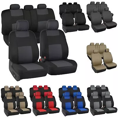 Auto Seat Covers For Car Truck SUV Van - Universal Protectors Polyester 12 Color • $32.99