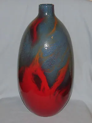 Massive ROYAL DOULTON FLAMBE VEINED Vase 44cm Or 17 Inches Tall • £861.73