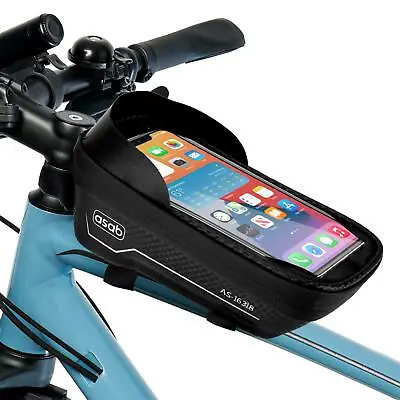 Waterproof TPU Mountain Bike Frame Front Bag Bicycle Mobile Bag Phone Holder • £12.99