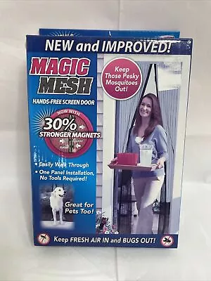 Magic Mesh Hands Free Magnetic Screen Door 83  X 39  Black • $3