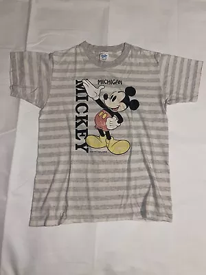 Vintage 80's Made In USA Mickey Mouse T-shirt By Velva Sheen Disney World Large • $9.98