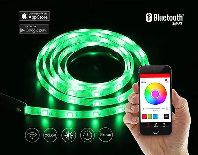 WiFi RGB LED Strip Light Kit For IPhone IPad Android Smartphone • £13.99