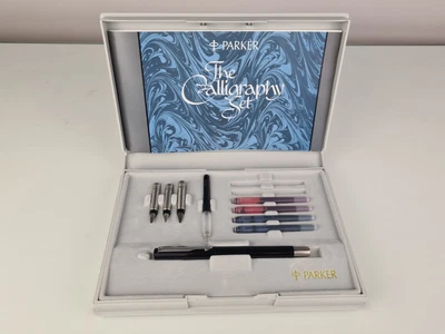 £19.99 • Buy PARKER Calligraphy Set Cased With Pen, Nibs And Ink Cartridges Barely Used