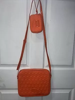 Michael Kors Orange Neoprene Fabric IPad Tablet Case Sleeve Zip Bag W Wallet • $28