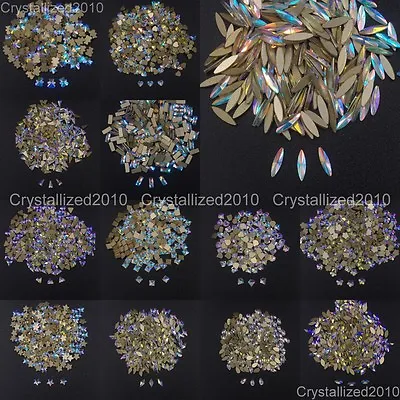 Top Crystal AB Czech Crystal Rhinestone Flatback Nail Art Decoration Small Shape • $4.99