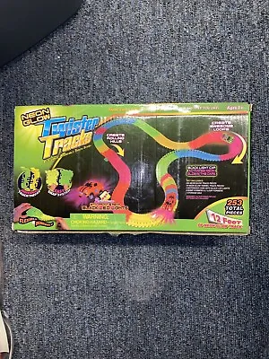 NEW! Race Car Track Twister Tracks Neon Glow 2 Cars Included Flexible Bendable • $19.95