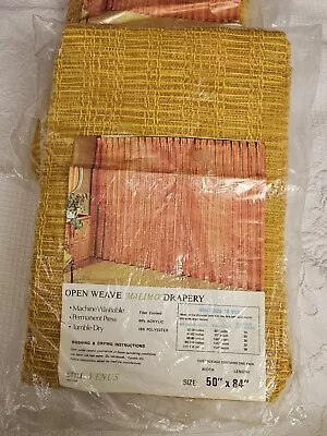 Vintage MCM Open Weave Drapes NOS 2 Pair 4 Panels • $249.99