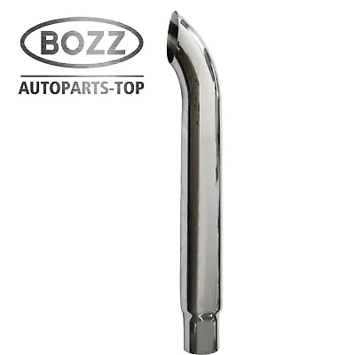 BOZZ 6 -5 X36  Od Chrome Curved Stack Pipe • $139.90