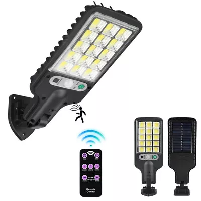 90000LM LED Solar Street Light PIR Motion Sensor Wall Security Lamps With Remote • £7.89