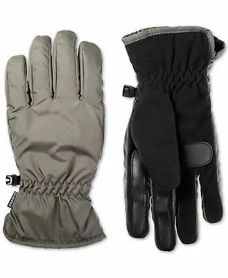 Isotoner Mens Smart Dri Fleece Lined Touch Screen Winter Gloves Gray L • $7.99