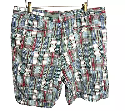 Cape Madras Cape Elizabeth Maine Colorful Plaid Golf Shorts Men's Size 38 • $13