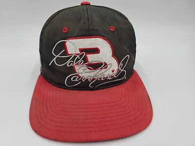 Vintage Dale Earnhardt #3 Intimidator Distressed Snapback Hat Cap NASCAR Black • $14.99