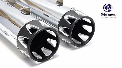 MUTAZU 4  Roaring Series MF-04 Slip-On Mufflers Exhaust 1995-2016 Harley Touring • $229