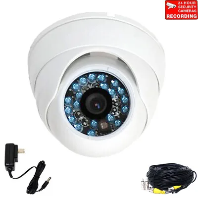 Security Camera Dome Night Wide Angle Outdoor W/ SONY CCD Power Cable Video A66 • $42.90