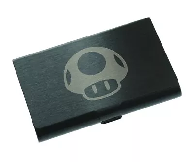 Mario Brothers 1up Mushroom Stainless Steel Business Credit Card Holder Wallet • $9.34