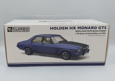 $325 • Buy 1:18 Diecast Holden HX GTS Monaro Sedan - Royal Plum W/Black Stripes