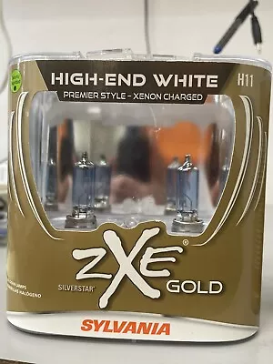 Sylvania Silverstar ZXe Gold H11 Headlight Bulbs H11SZG.PB2 Two Lamps NEW • $26.99