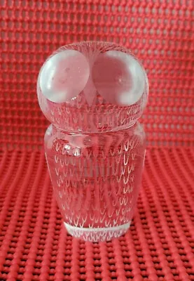 Vintage KOSTA BODA Crystal Sweden - Artist Etched Standing OWL • $29.95