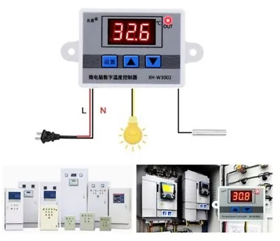 XH-W3002 Digital LED Temperature Controller Thermostat Control Switch W/ Probe • $11.30