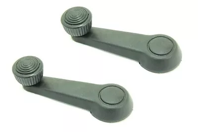 Front Door Window Crank Black 2 Pcs Fits Volkswagen Type1 Bug Type2 Bus Vanagon • $24.99