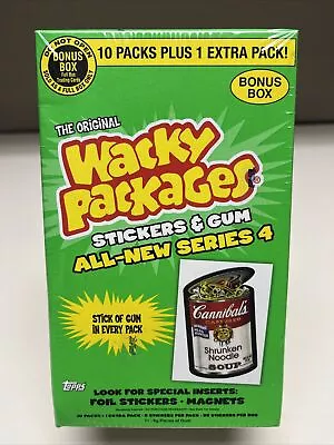 Topps Wacky Packages Stickers & Gum All-New Series 4 11 Packs Sealed • $2.25