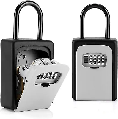 6 Key Safe Lock Box Over-the-knob Door Handle Security 4-Digit Combo Waterproof • $16.95