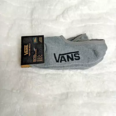 NEW Vans Classic  No Show Socks  3-Pack Grey Men's Off The Wall Basics NWT • $17.99