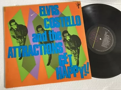 Elvis Costello And The Attractions Get Happy  1980 Aus.1st Press Rock LP.. • $34.95