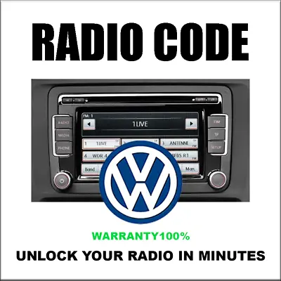 Codes Radio Unlock Vw Navigation Mfd Rns510 7 Codes Rcd310 Fast Service • $5.99