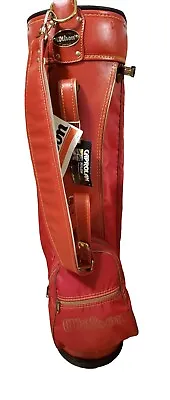 Vintage Wilson Red Golf Bag W/ Strap 6 Way Divider • $175