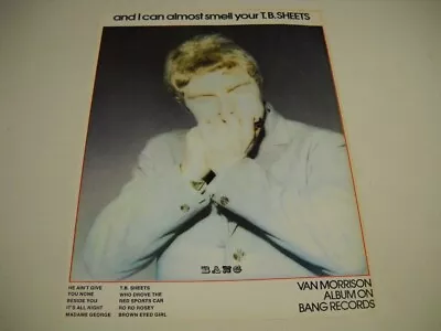 VAN MORRISON I Can Almost Smell Your T.B. SHEETS Original 1973 Promo Poster Ad • $9.95